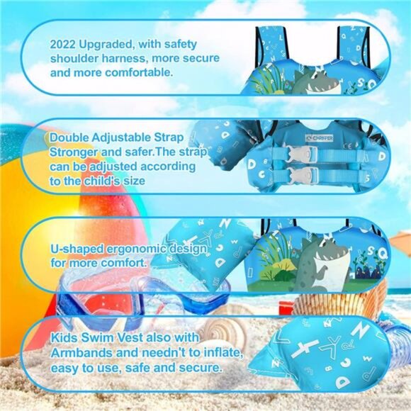 Kids Swim Vest‎ Life Jacket for 22-66 Pounds Boys and Girls, Toddler Floaties - Picture 5 of 6